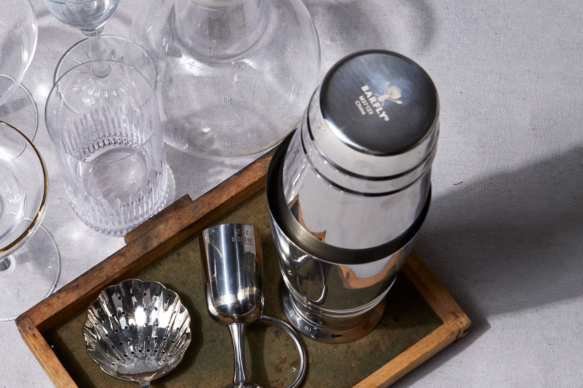 Cocktail Shaker - All Stainless Steel - Tumbler, Strainer and Cap - Holds  16 oz. - Great for Your Home Bar or as a Gift to Chill, Shake or Stir Mixed